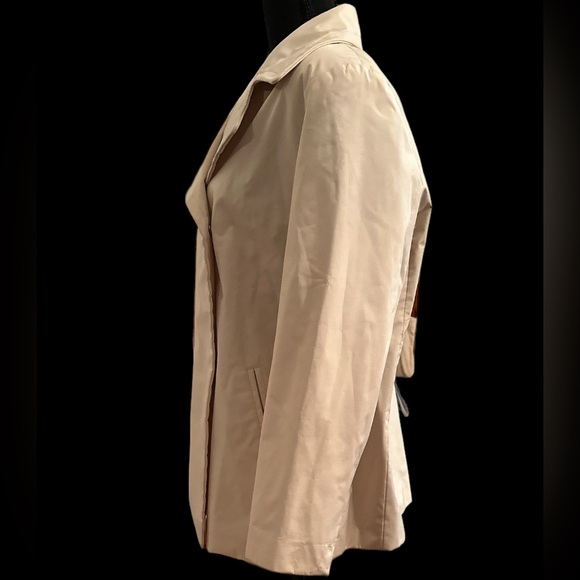 Jones New York Ladies Large Pale Yellow Lined Rain Jacket - Picture 2 of 7